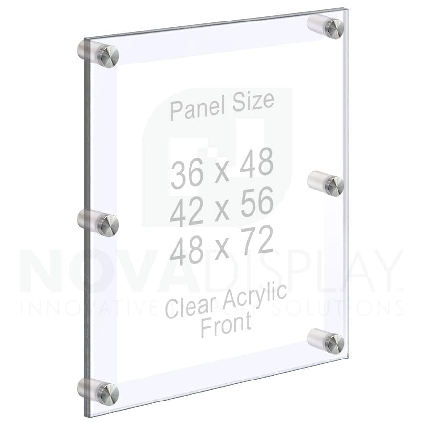 Oversize Acrylic Poster Frames with 1/8 Clear Acrylic Front on Standoffs